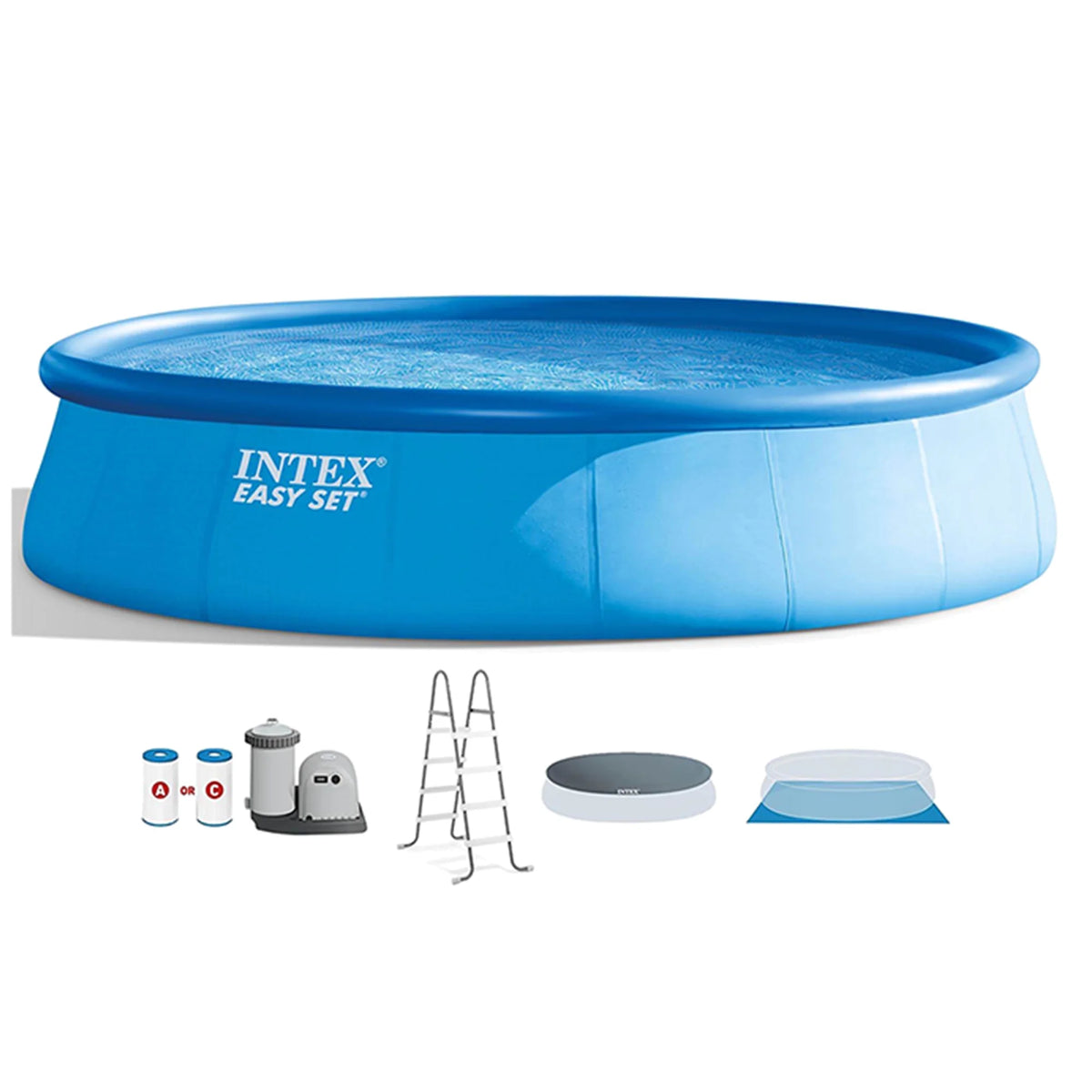18'x48 Inflatable Pool with Pump, Ladder & Maintenance Kit B5848