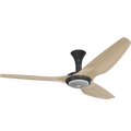 60 Ceiling Fan with Bamboo Blades and Black Finish with LED S1550