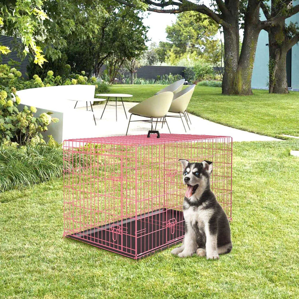 Large Metal Dog Crate Kennel with Divider Y200