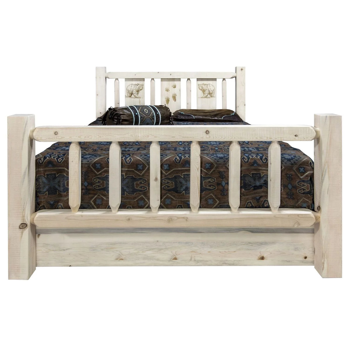 Natural Wood Twin Storage Bed Y13147