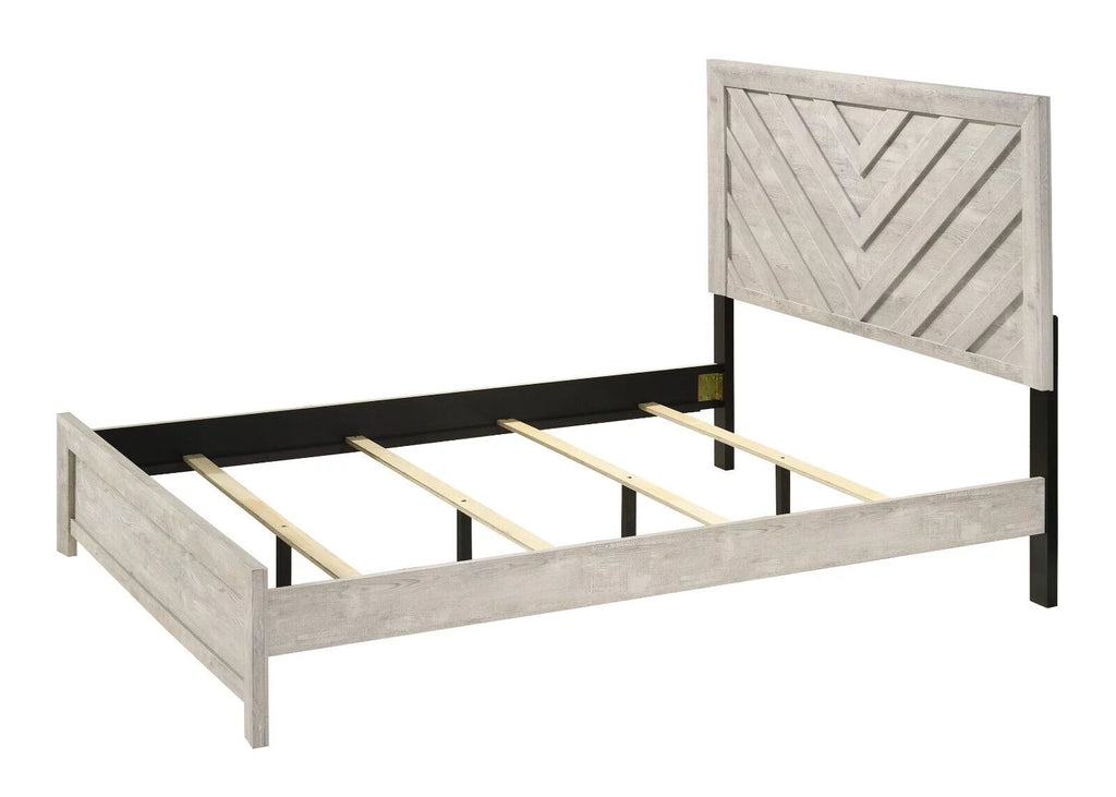 King Bed Dresser Mirror Nightstand Set U243