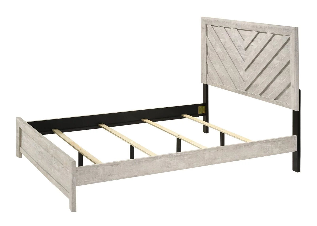 King Bed Dresser Mirror Nightstand Set U243