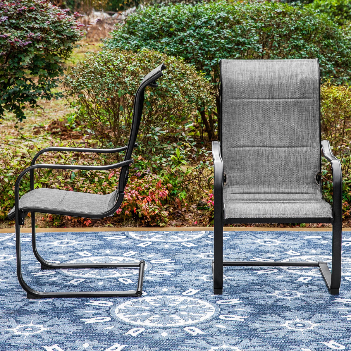 7 Pieces Outdoor Patio Dining Set with 6 Textilene Chairs and Extendable Dining Table T993