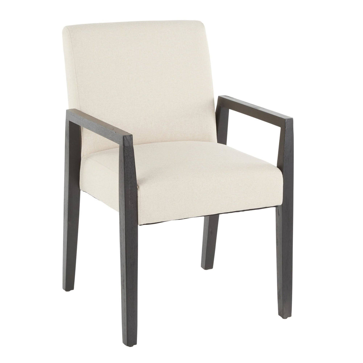 Crushed Brown Velvet White Washed Wood Dining Arm Chair Set of 2 K415