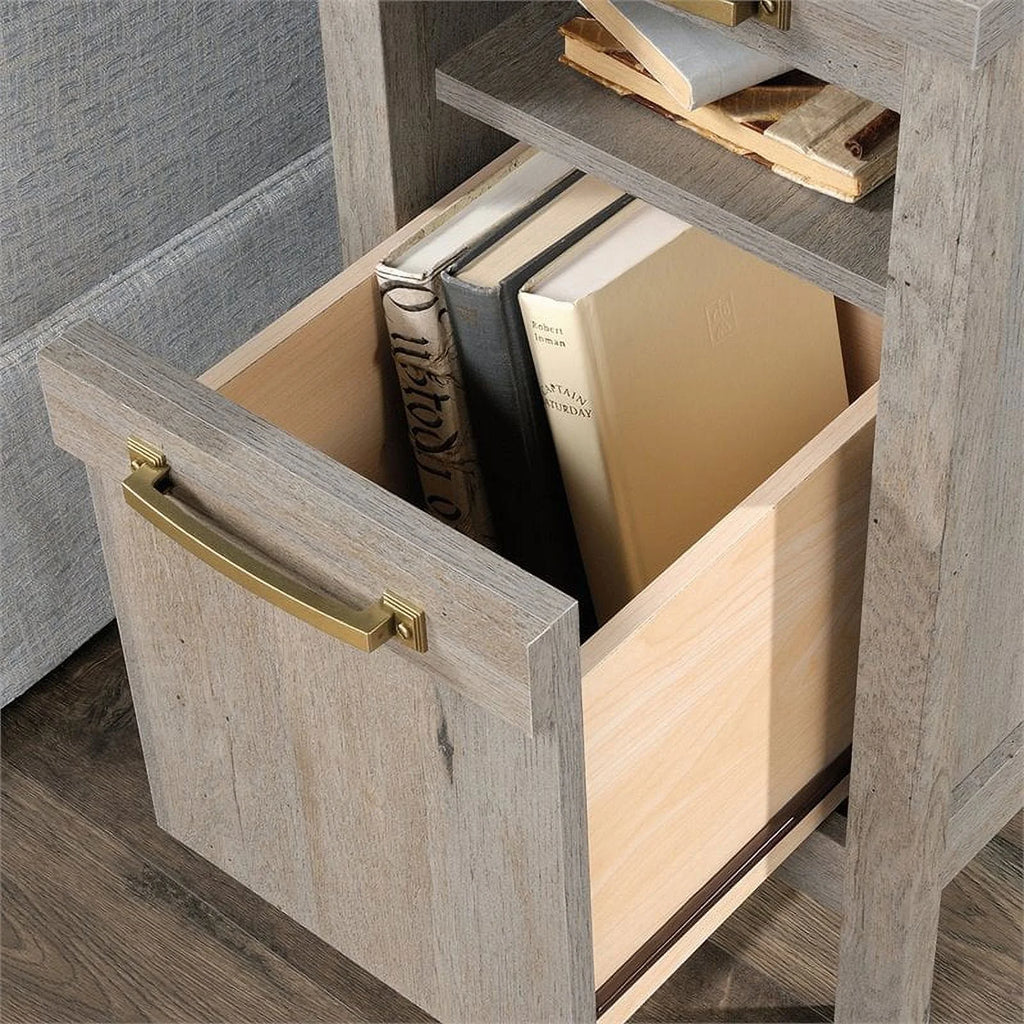 1-Drawer Coastal Engineered Wood End Table in Oak S743
