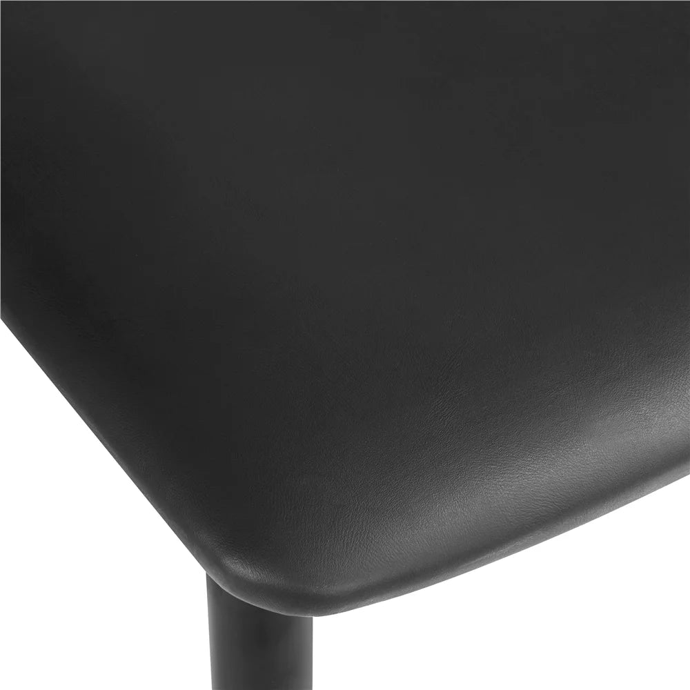 Black Fabric Leather Dining Chairs D62209