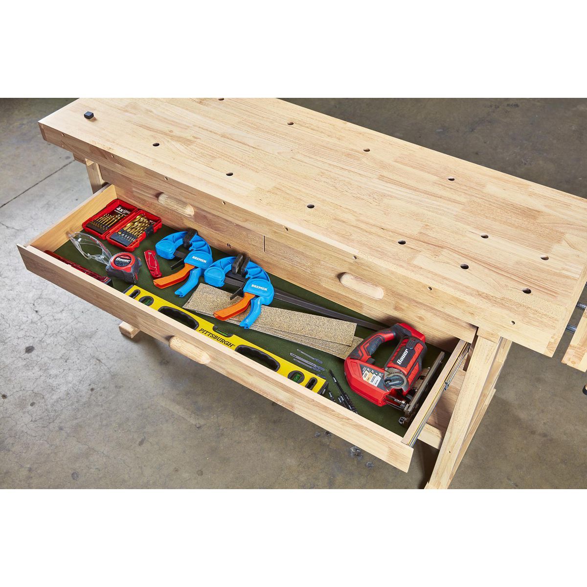 60 in. 3-Drawer Hardwood Workbench Z46542