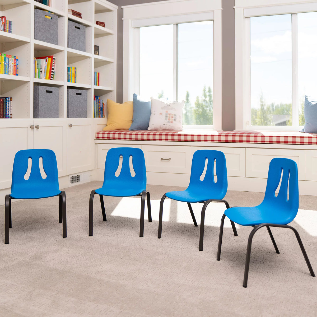 Children’s Stacking Chair 4 Pack Dragonfly Blue M212