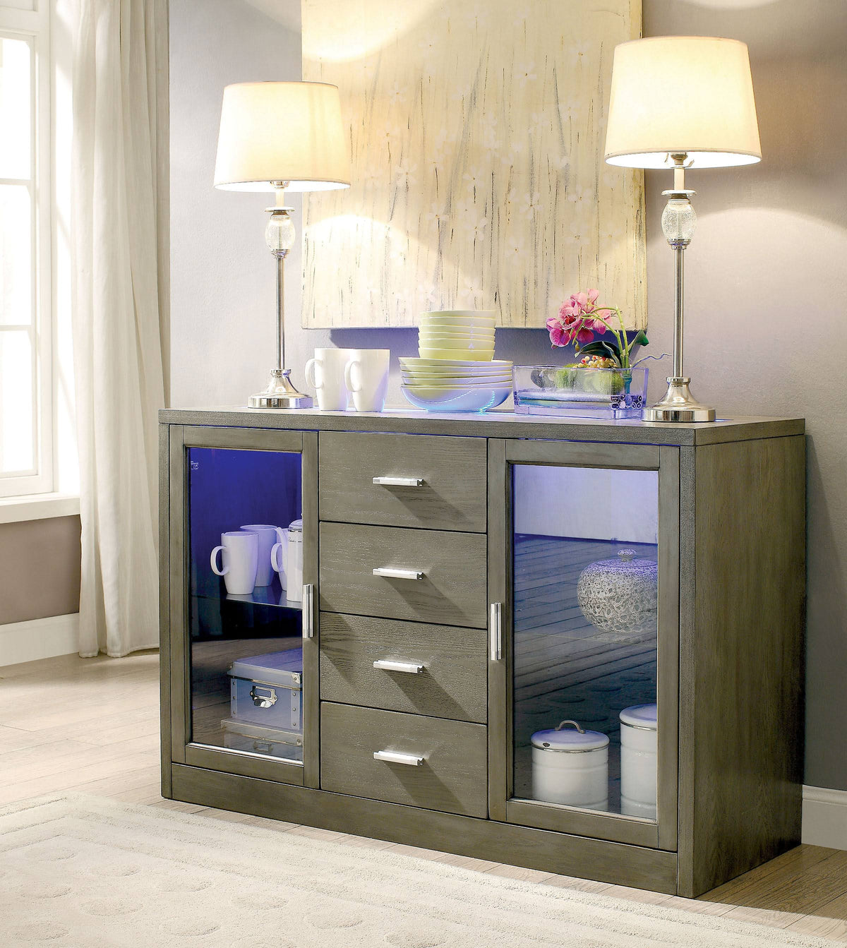 Gray Counter Height Table K358229