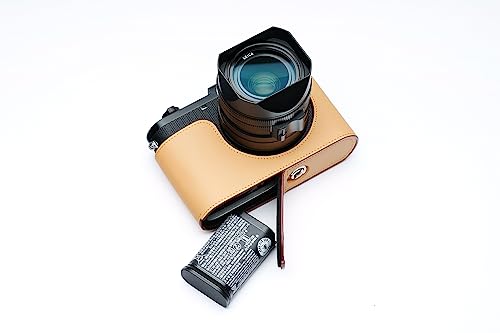 Handmade Genuine Leather Half Camera Case with Hand Strap U35649