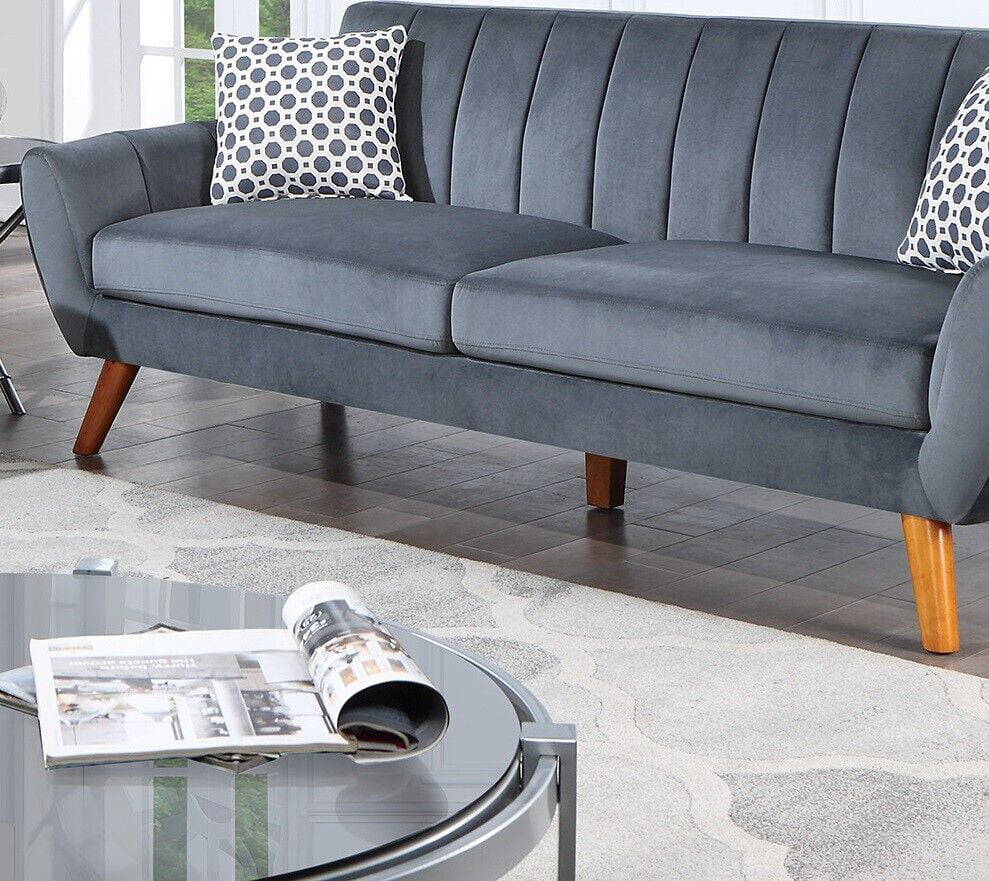 Velvet Sofa and Loveseat Set with Pillows M403