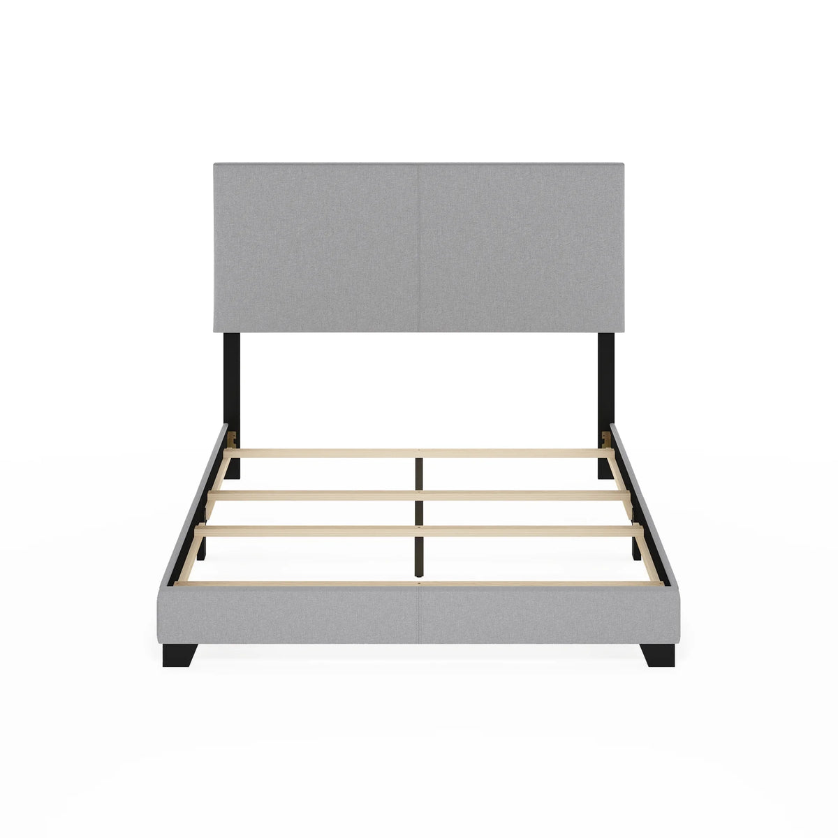 Black PU Leather Twin XL Upholstered Bed Frame M24118