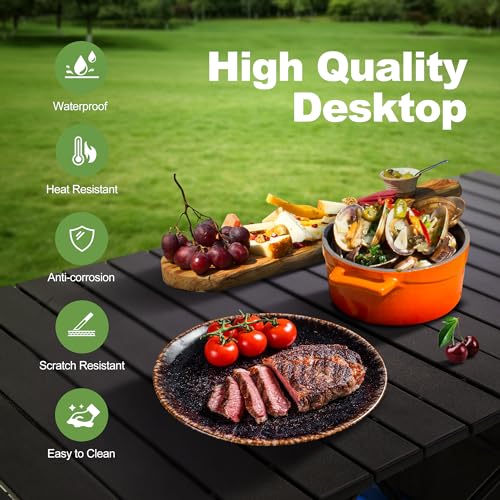 Folding Aluminum Camping Table with Carrying Bag X92124