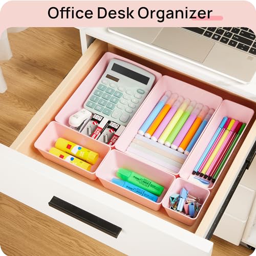 25 PCS Clear Plastic Drawer Organizers Set H269