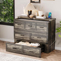 Queen Murphy Bed with Charging Station and Storage E86973
