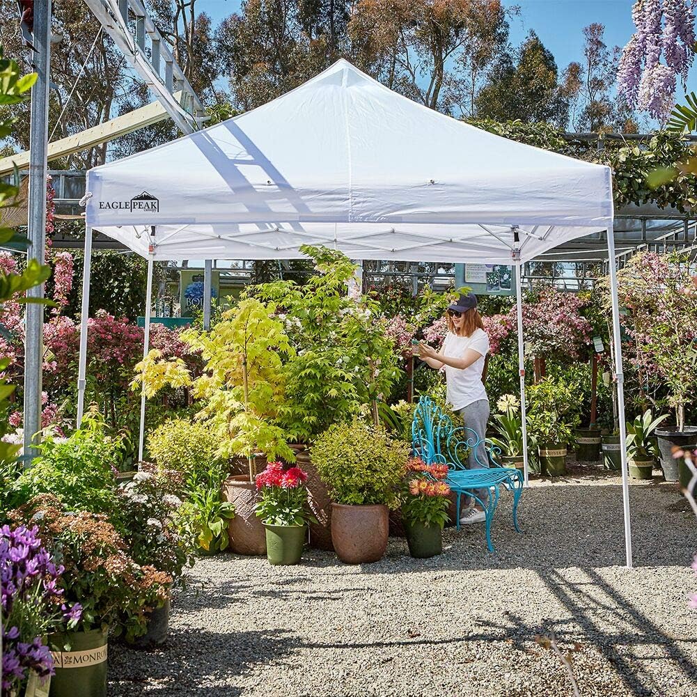 10' x 10' Heavy Duty Pop Up Canopy Tent with 100 Square Feet of Shade W581