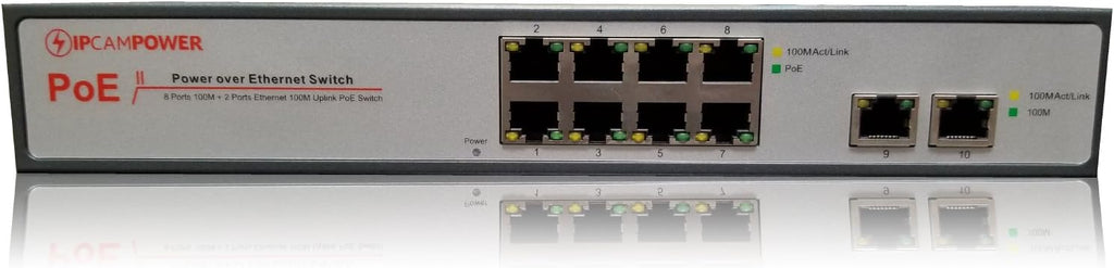 24 Port POE Network Switch with 2 Gigabit Uplink Ports E832918