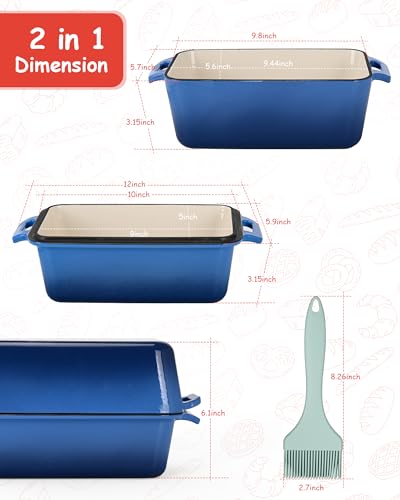 Cast Iron Loaf Pan with Lid 2 Piece Set E1620