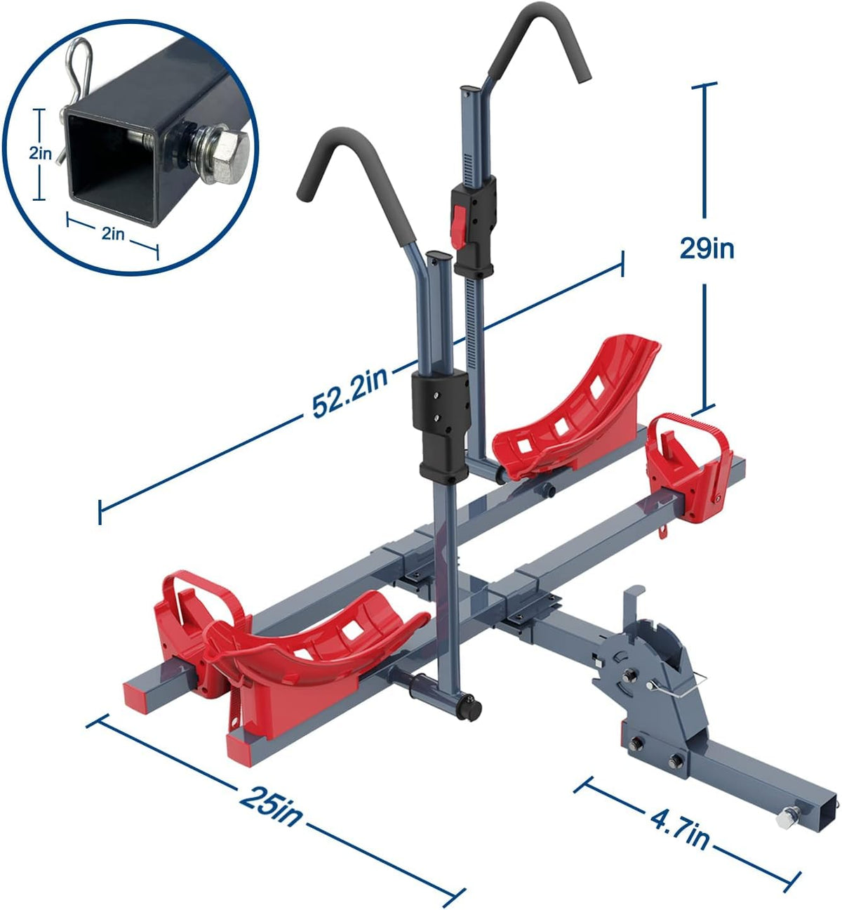 2'' Hitch Bike Rack 2-Bike 132 lbs Capacity with Smart Tilting Q40730