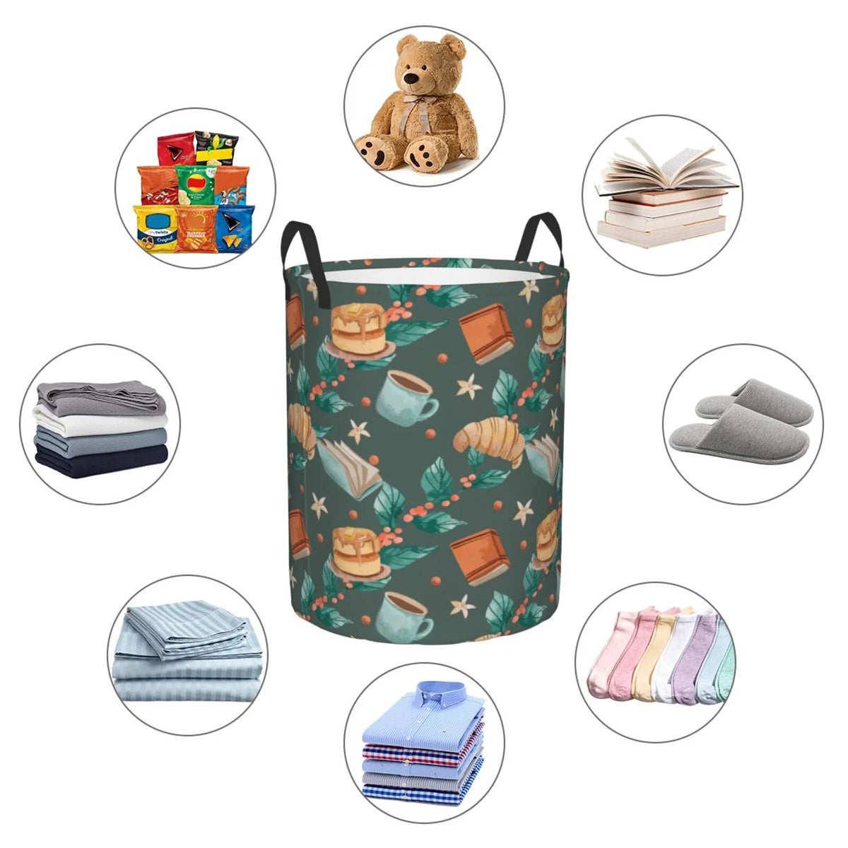 Collapsible Waterproof Laundry Basket 62L Z574423