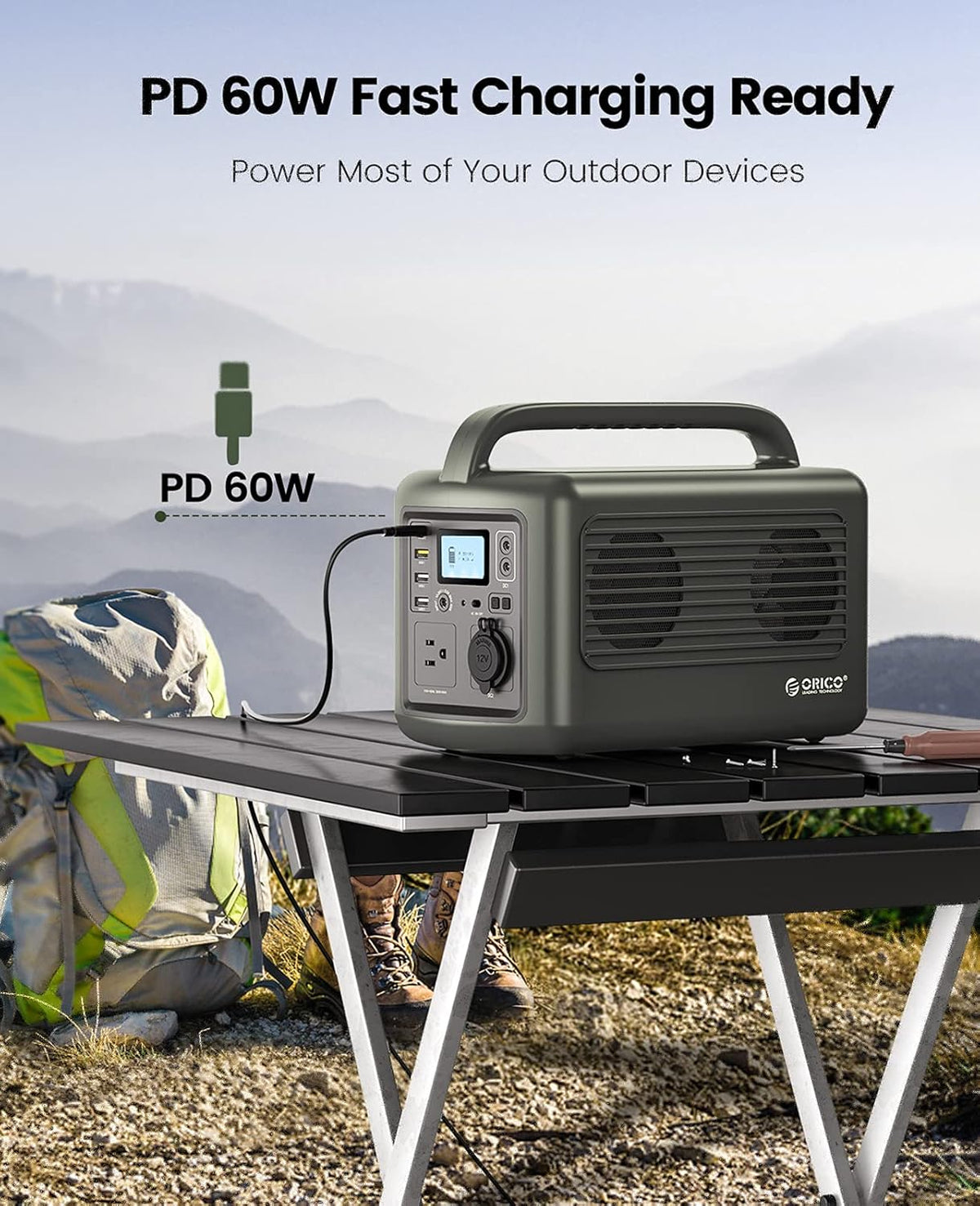 Portable Power Station 300W 427Wh Solar Generator A806559