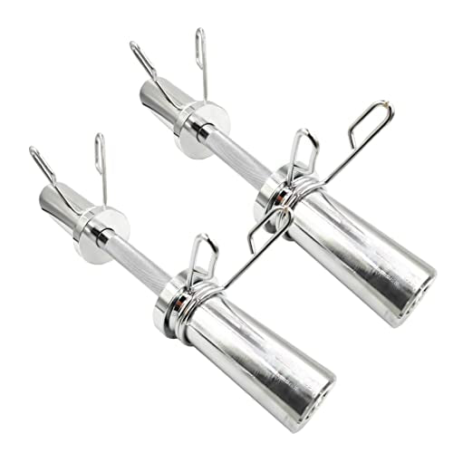 16" Olympic Dumbbell Handles, 150LBS Weight Capacity, 2 Pair Spring Collars Q5818
