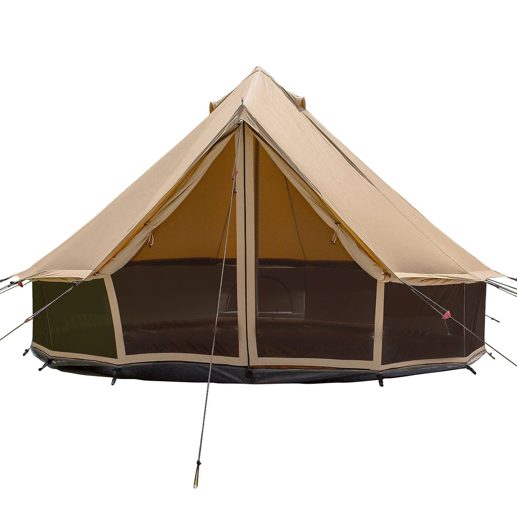 10' Desert Red Cotton Canvas Bell Tent with Stove Jack E318634
