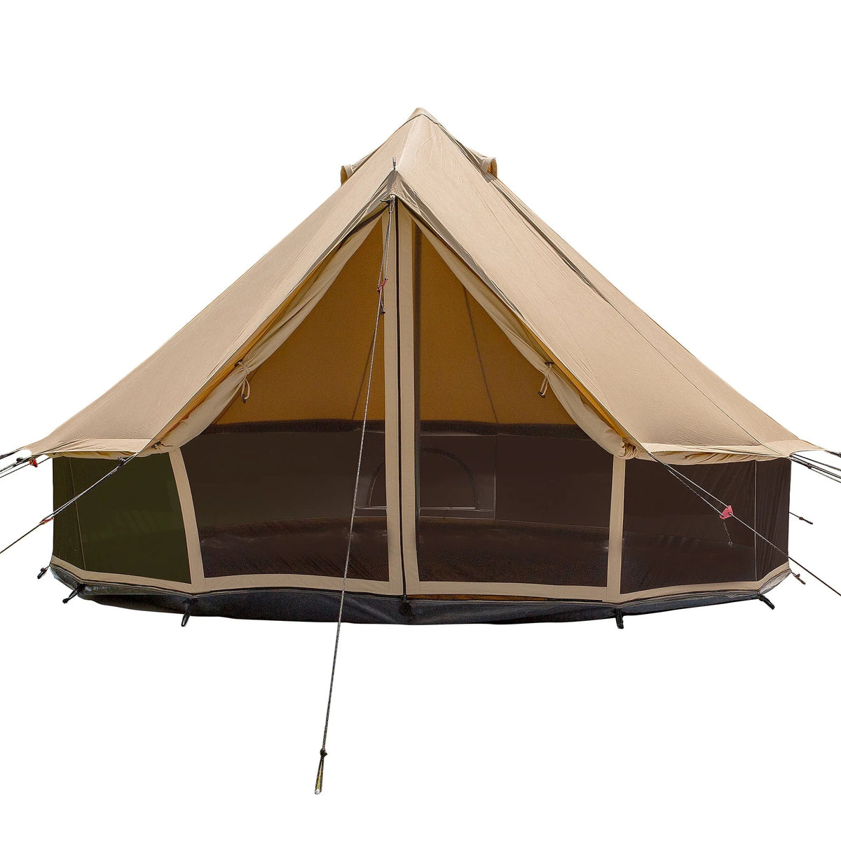 10' Desert Red Cotton Canvas Bell Tent with Stove Jack E318634