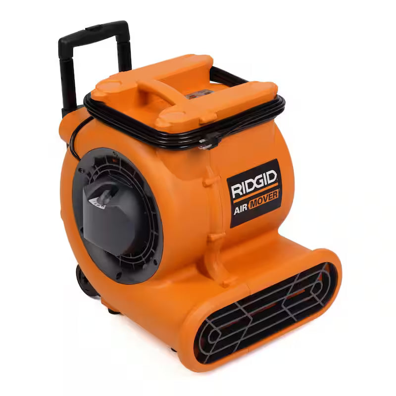3-Speed Portable Blower Fan Air Mover with Collapsible Handle and Rear Wheels X80209