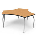 Oak Laminate Table with 6 Adjustable Legs U315