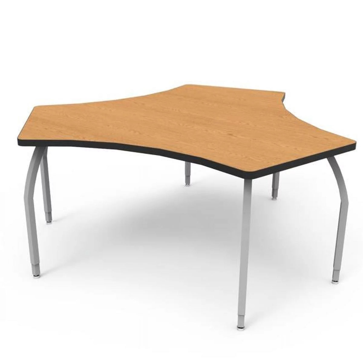 Oak Laminate Table with 6 Adjustable Legs U315