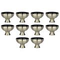 Antique Brass Metal Compote Bowl Set of 10 K878707