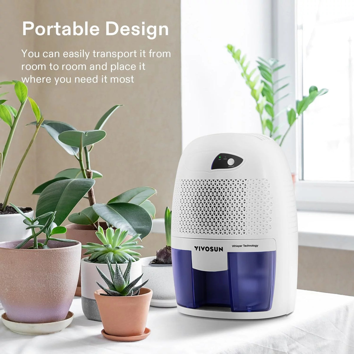 Electric Mini Dehumidifier with 500ML Water Tank O37535