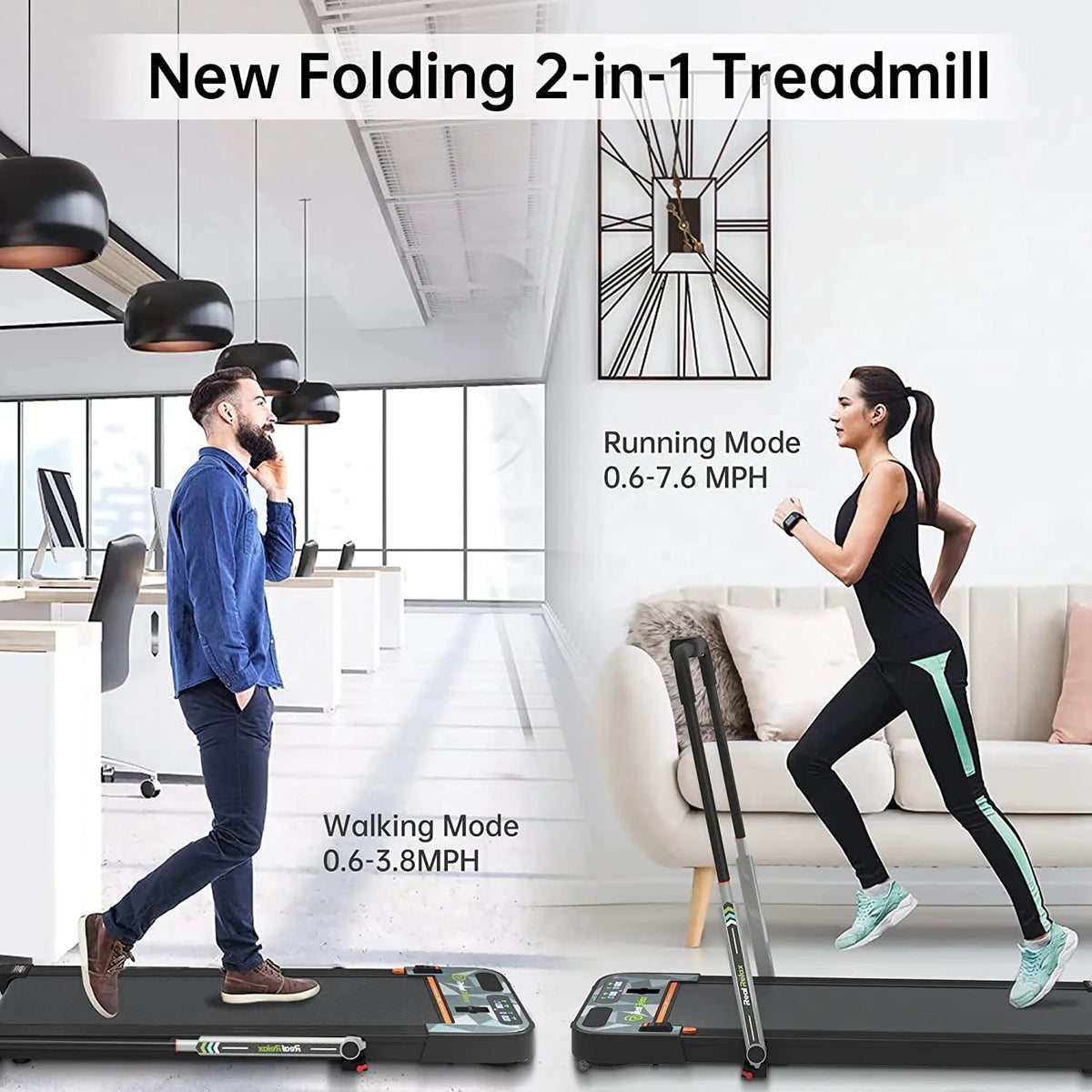 2 in 1 Folding Treadmill Z407