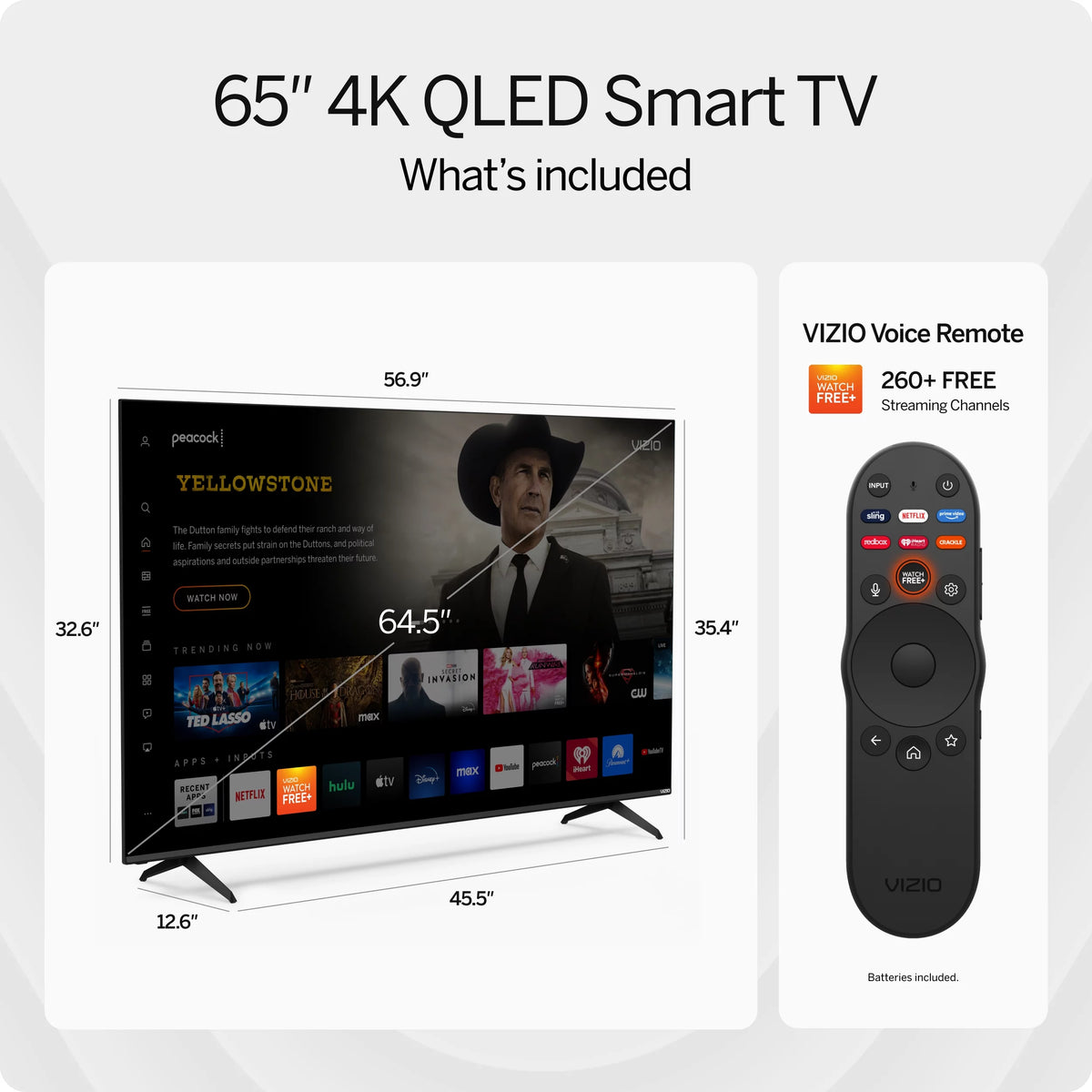 65 Class Quantum 4K QLED HDR Smart TV U68776