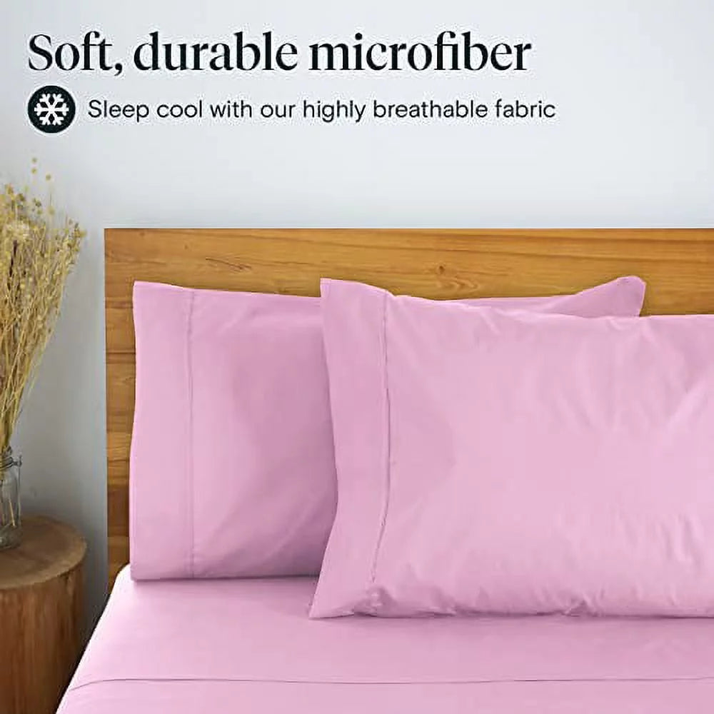 Light Plum Full Size 6 Pieces Cooling Microfiber Sheet Set W6263
