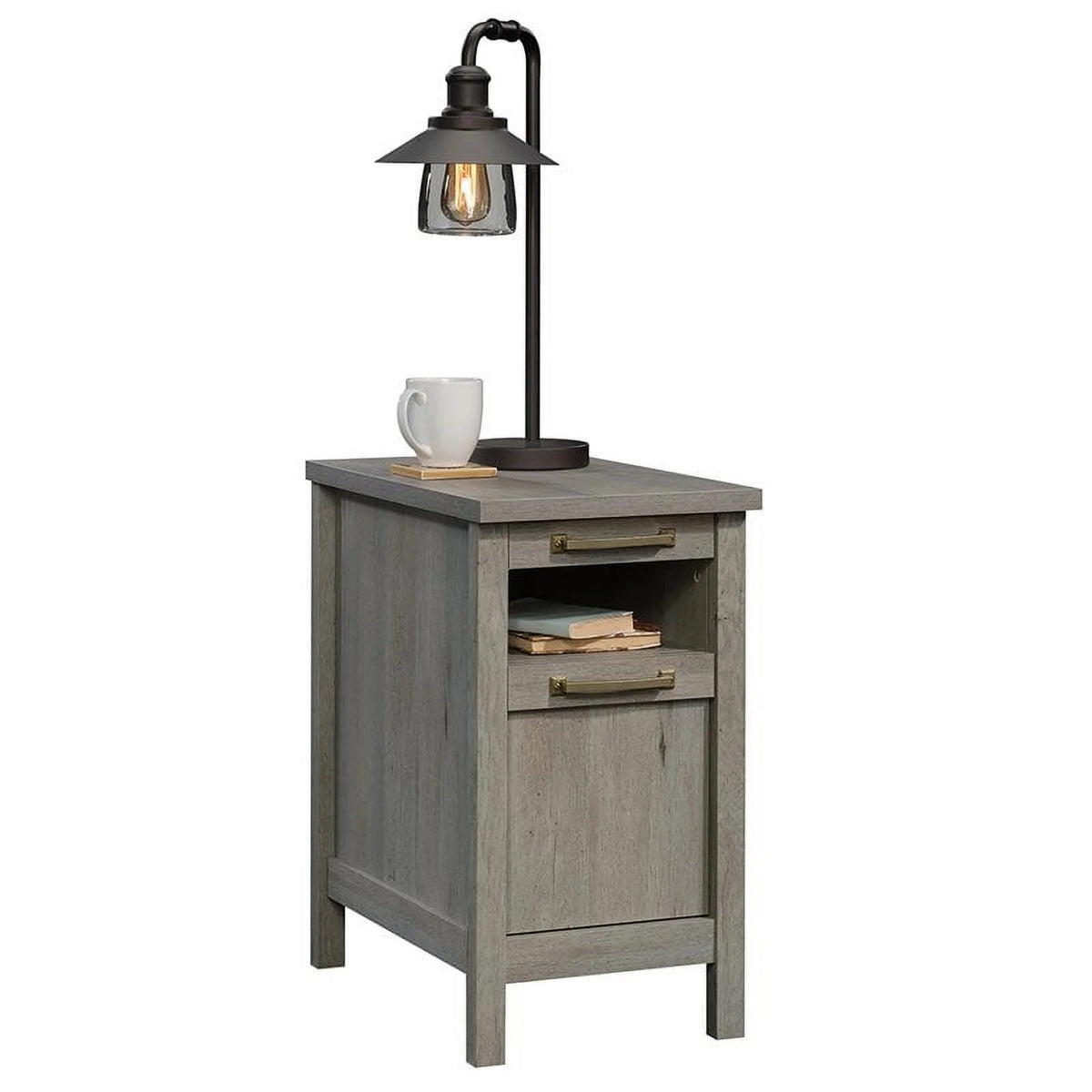 1-Drawer Coastal Engineered Wood End Table in Oak S743
