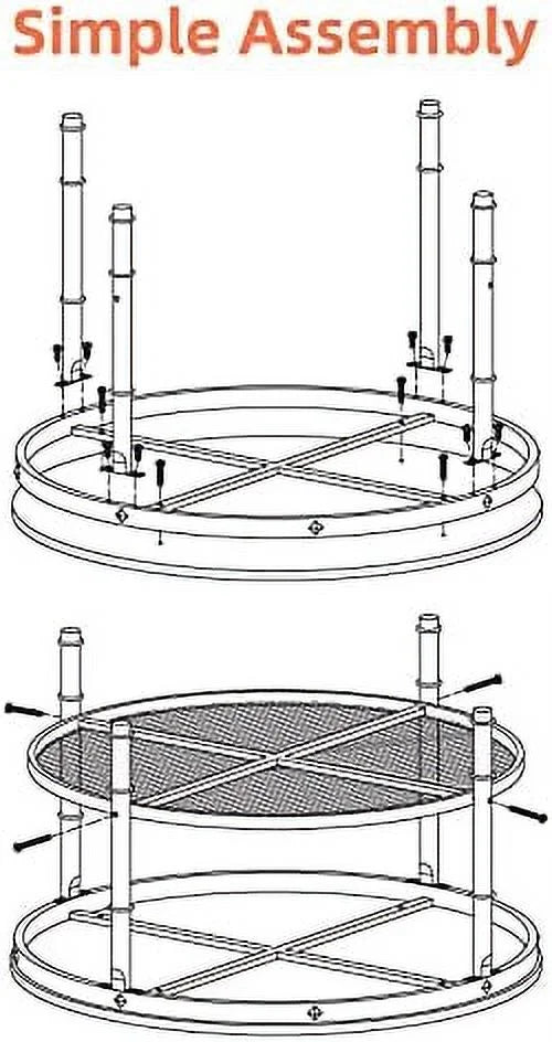 Small Round Coffee Table with Wood Top Metal Legs 2-Tier Grey P63567