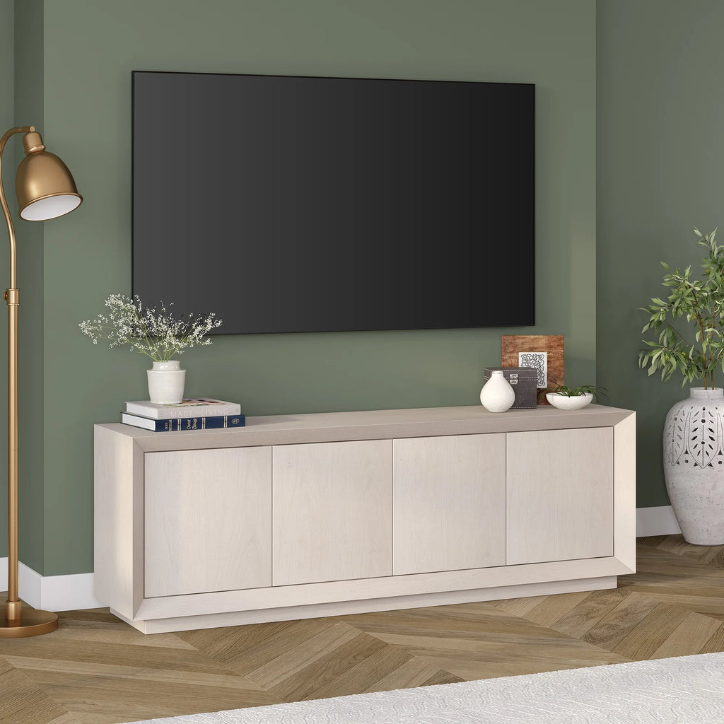 White Rectangular TV Stand G58904