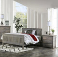Weathered Gray Pine Wood Queen Bedroom Set 3pcs E6158