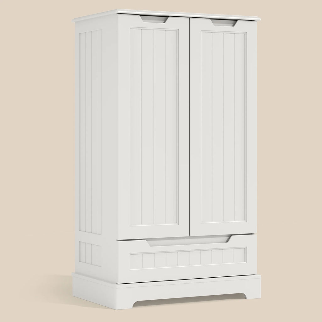 White Kitchen Pantry Storage Cabinet with Door Drawer G1891