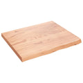 Oak Wall Shelf Solid Treated Wood Light Brown K112444