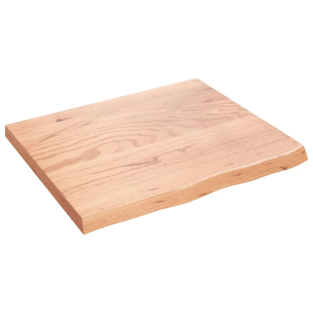 Oak Wall Shelf Solid Treated Wood Light Brown K112444