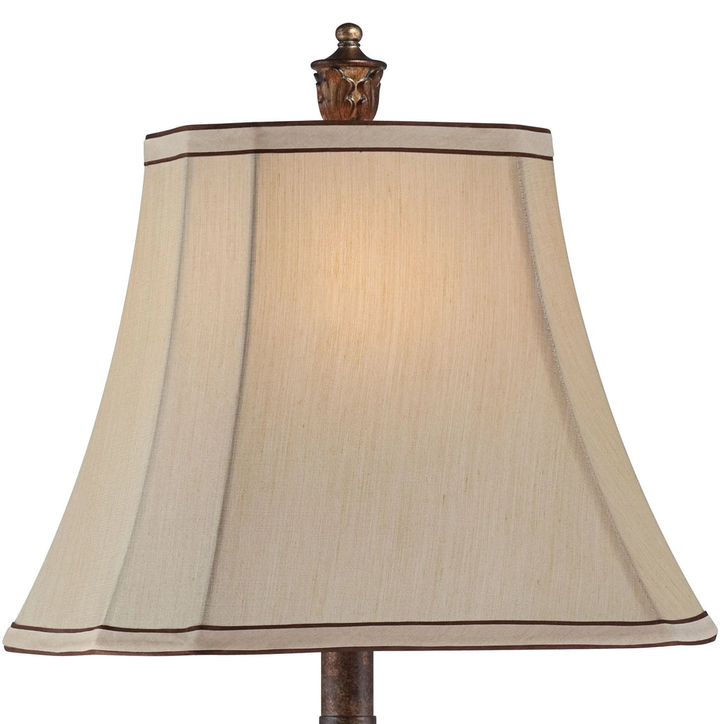 Traditional Table Lamp 25" High Beige Rectangular Shade K805145