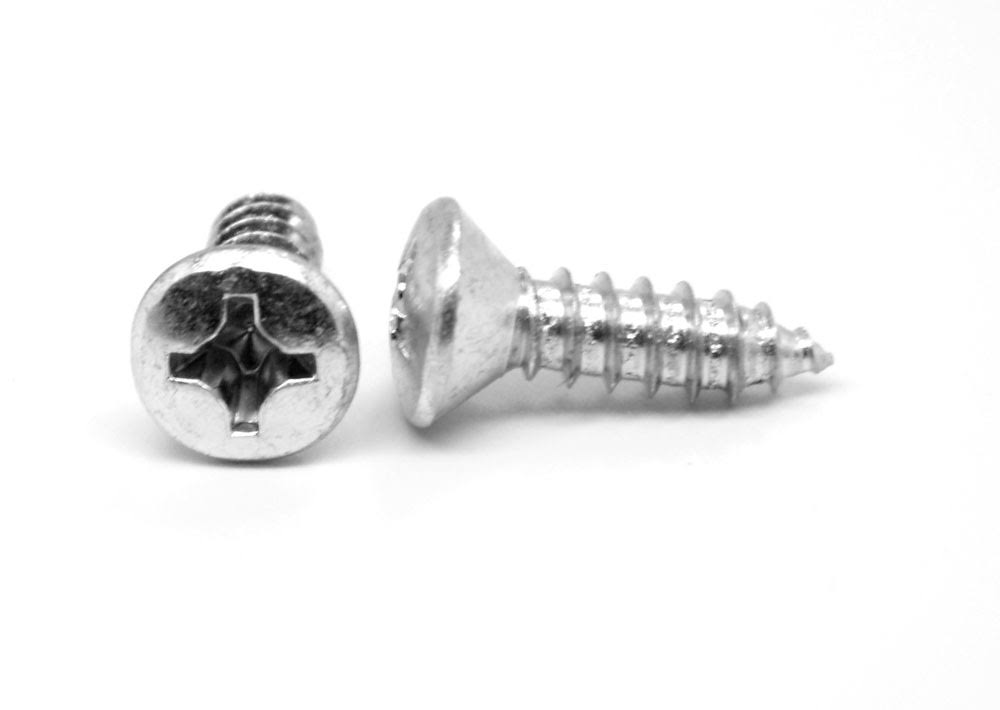 #8-18 x 1 1/2 Sheet Metal Screw Phillips Oval #6 Head Type AB Zinc Plated U851