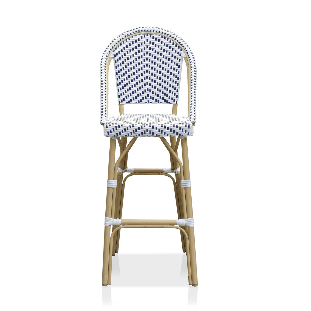 Natural Tone Patio Bar Chairs Set of 2 D77771