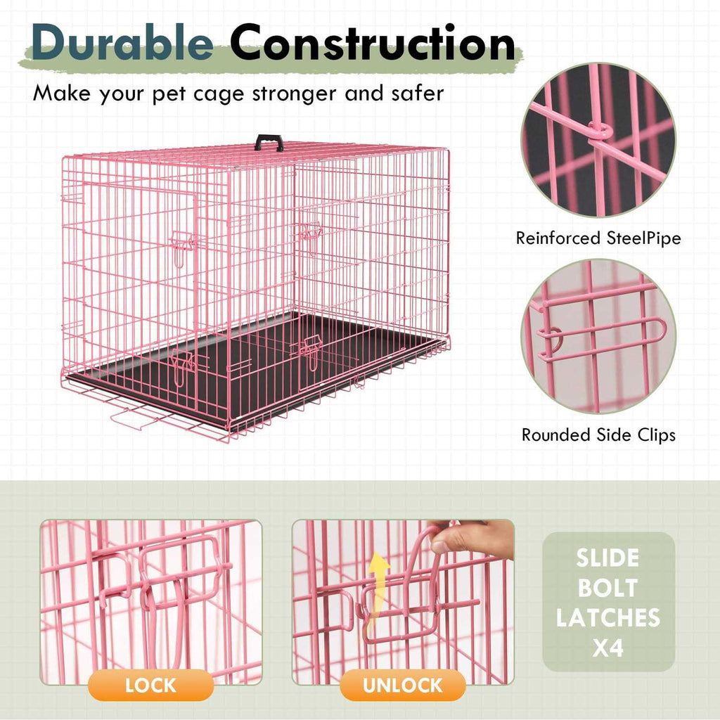 Large Metal Dog Crate Kennel with Divider Y200