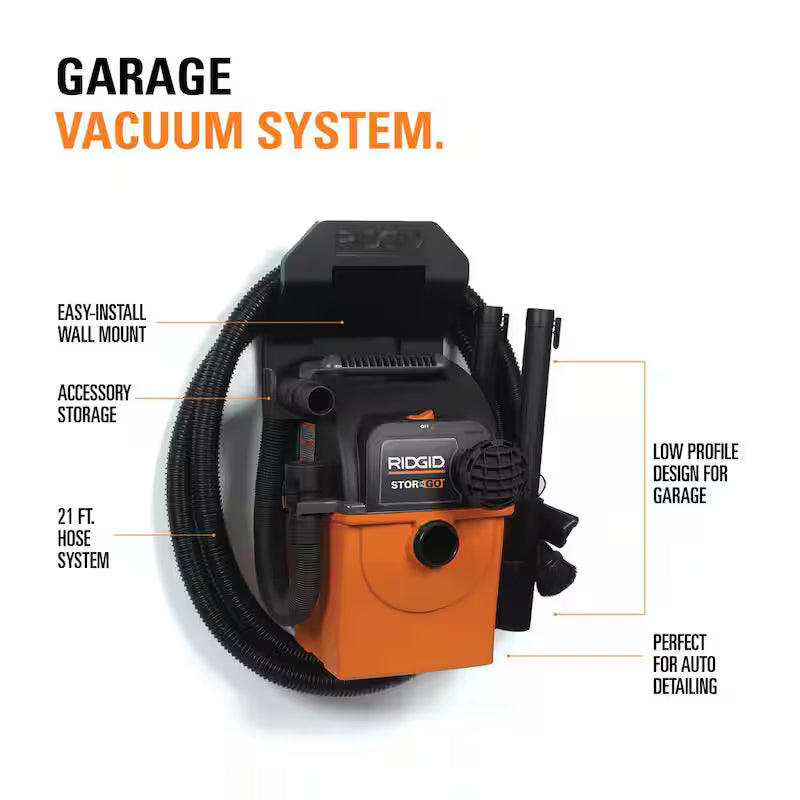 5 Gal. Portable Wet/Dry Shop Vacuum with Car Cleaning Kit C993