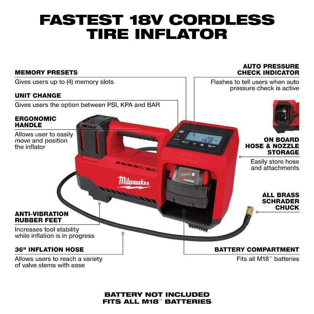 Cordless Compact Tire Inflator M5473