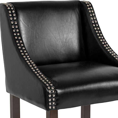 2 Pk. Walnut Barstool with Black Leather J241